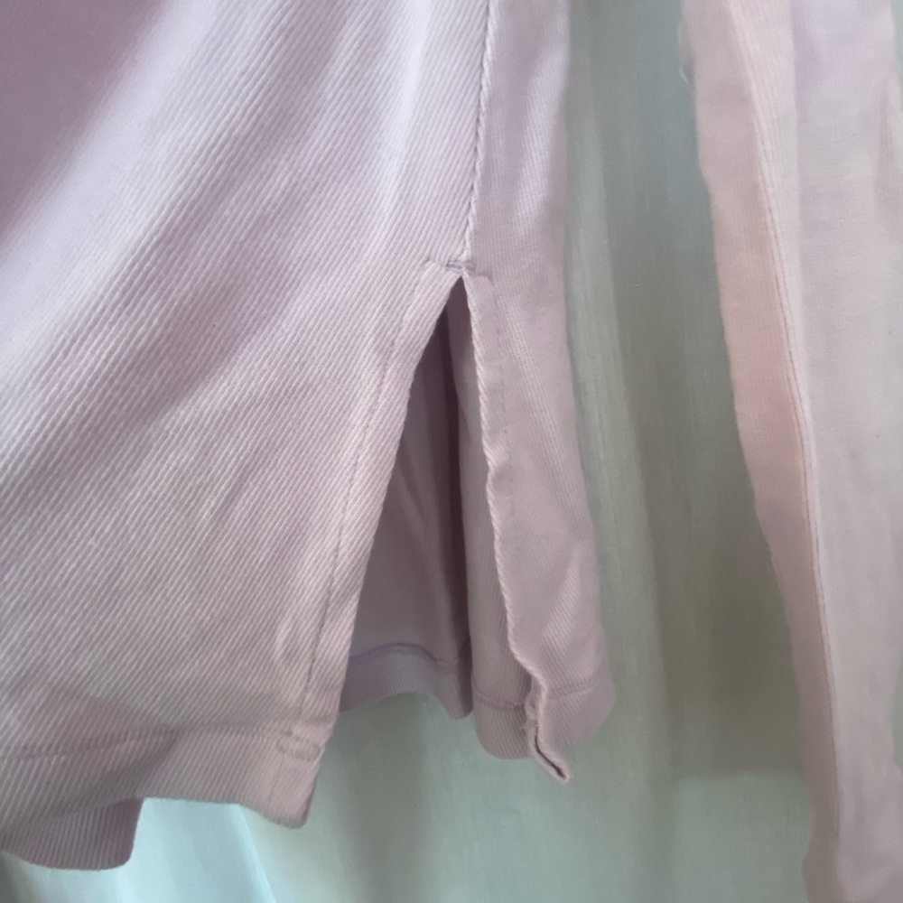 Free People Romantic Lilac Long Sleeve Top with Mesh Shoulders Floral Embroidery - Picture 6 of 9